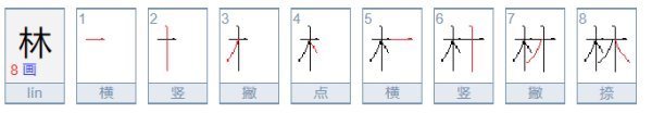林组词,在造句