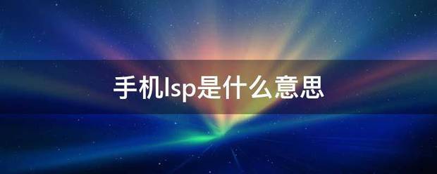 网络lsp是什么意思（lsp是什么意思）