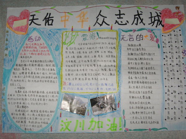 关于 心系灾区奉献爱心的手抄报样板