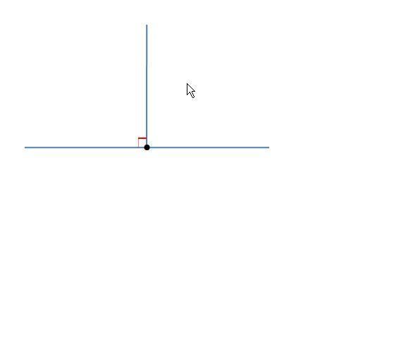 画出垂线,插入圆点作垂足,然后再插入直角符号即可.