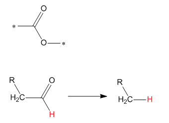 酯基的键线式表示,醛基的脱羰基反应后,氢