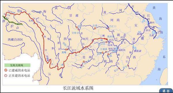 求长江支流图,要详细的图,注明哪是哪的