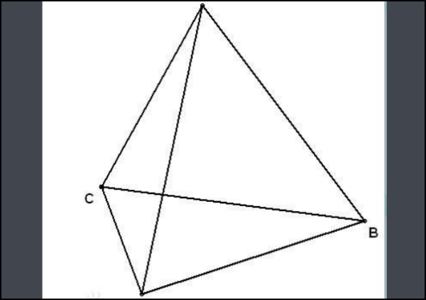 三角锥形和正四面体图片