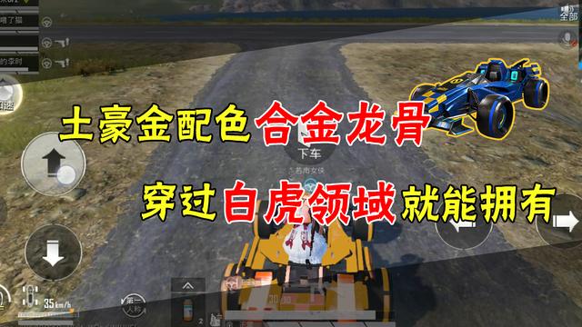 和平精英: 土豪金配色合金龙骨,穿过白虎领域就能拥有!