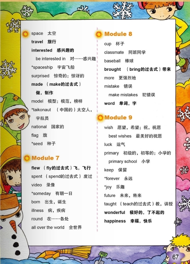 6年级下外研版英语书单词