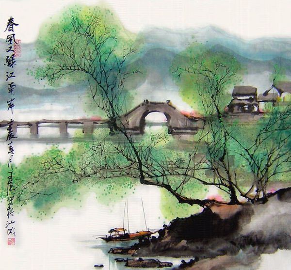 春风又绿江南岸 下联是什么