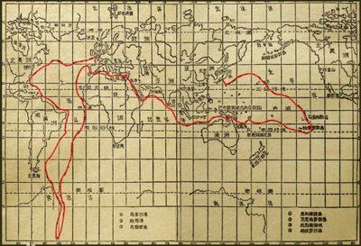 【海底两万里】航海线图,八个主要事件,地点及