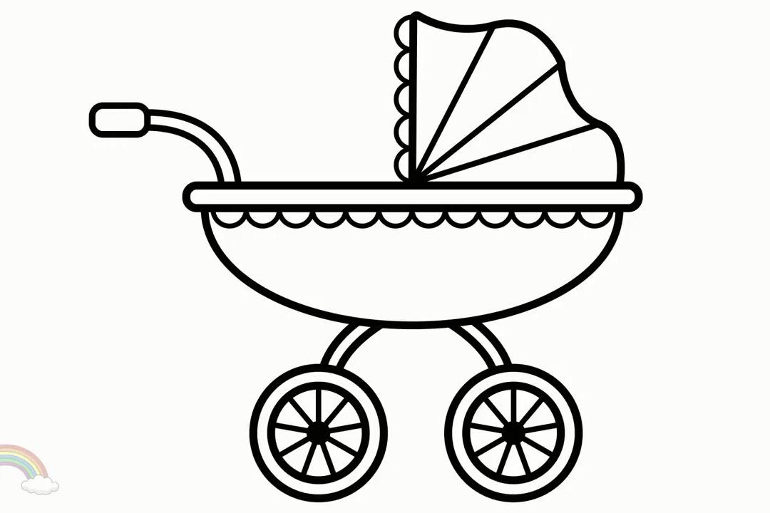 婴儿车简单画法图片