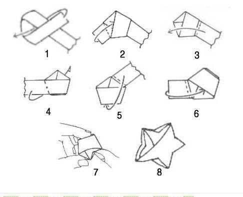 怎样用纸折小星星图片