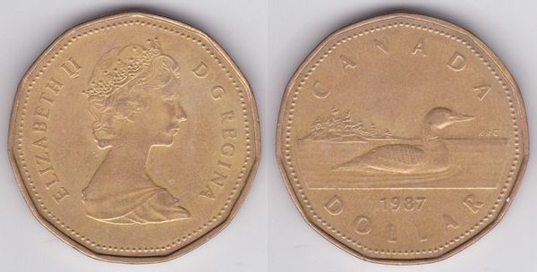 1987年版加拿大一元硬币折合多少人民币