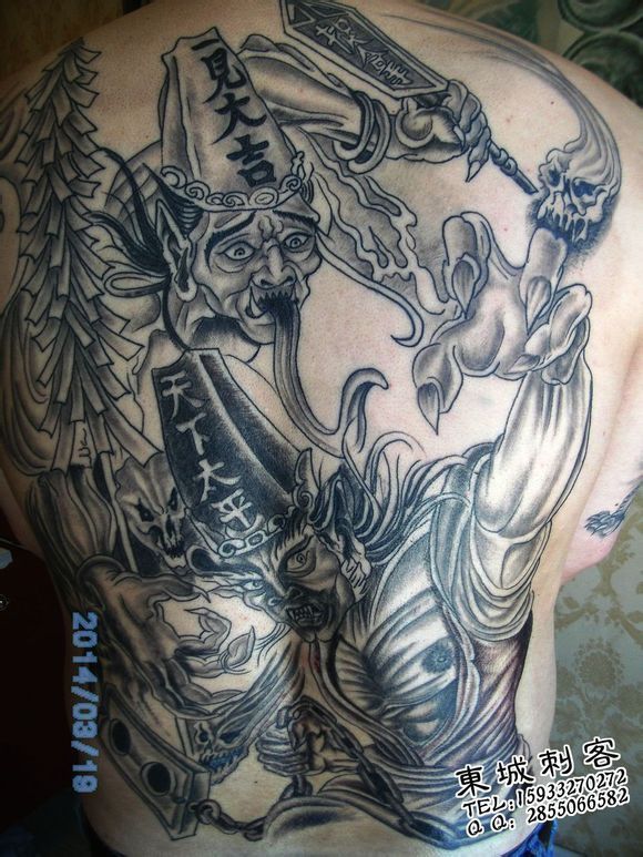 想纹这个 满背黑白无常有什么说法么?