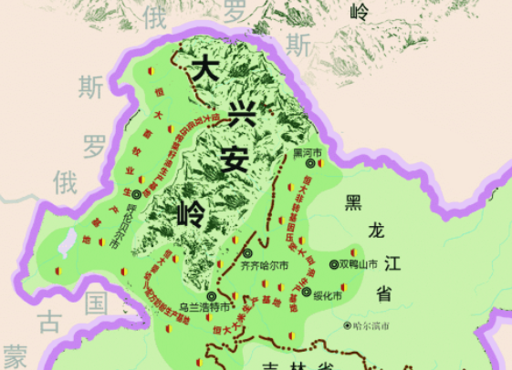 内蒙古大兴安岭地图图片