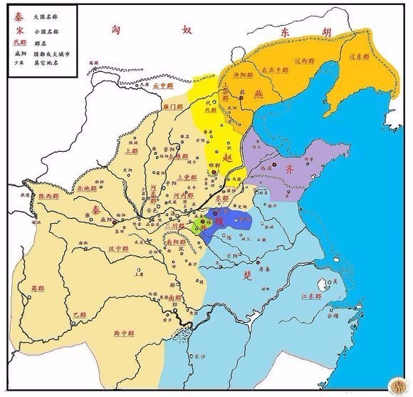 几个不同年份的秦国地图演变