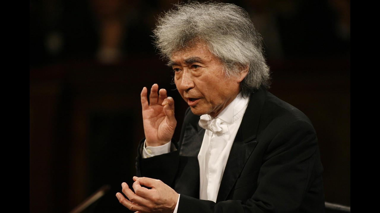 小泽征尔和祖宾梅塔指挥维也纳爱乐团演奏:《雷鸣电闪波尔卡》