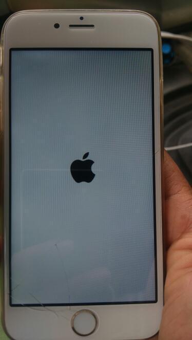 苹果6s不能正常开机,按开机键后就一直显示白屏黑苹果.