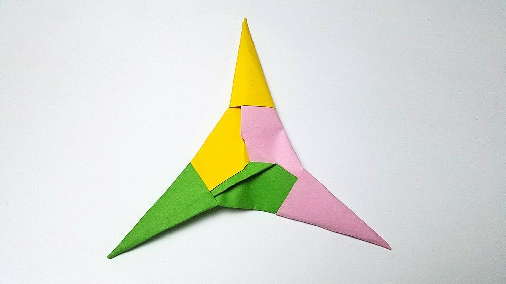 折纸王子教你折纸三角飞镖,简单易学,帮孩子动手动脑