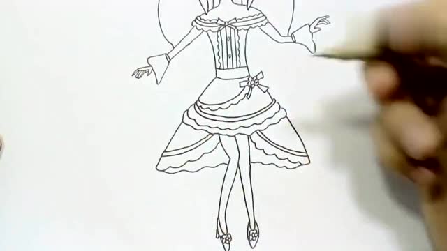 儿童简笔画教程视频之人物篇,叶罗丽的莫纱简笔画,一笔一划详细