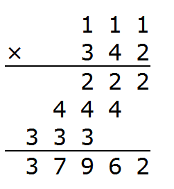 三位数乘三位数算式图片
