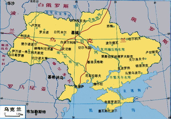 想知道:乌克兰国家 地图在哪?