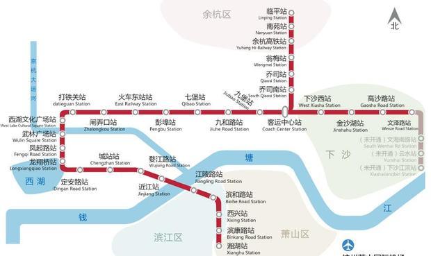 下沙西到杭州火车东站的地铁到哪里坐最近