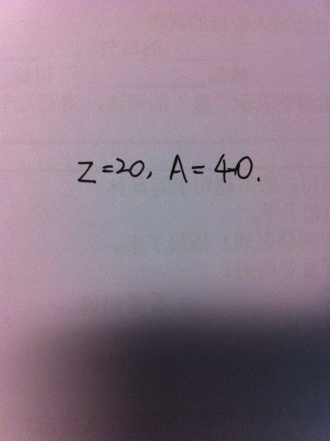 质子为3,中子为4的符号怎么表示