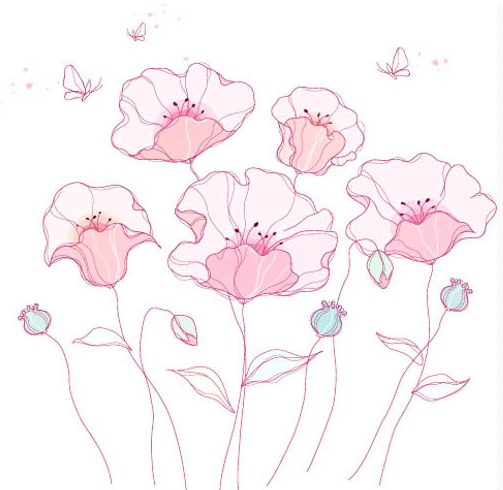 精致方形粉色书签图案怎么画