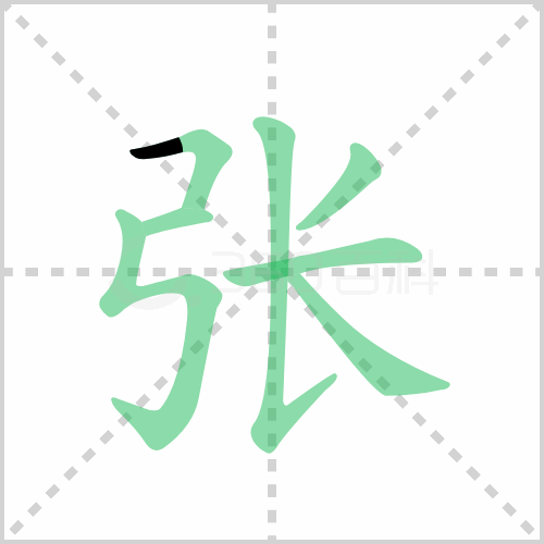 张的解释|读音|部首|组词