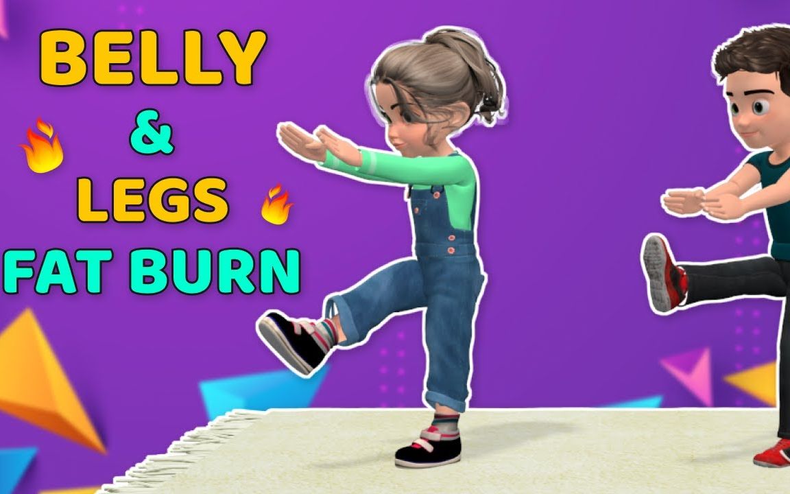 [图]【YouTube Little Sports搬运】KIDS WORKOUT FOR BELLY - LEGS FAT BURNING EXERCISE