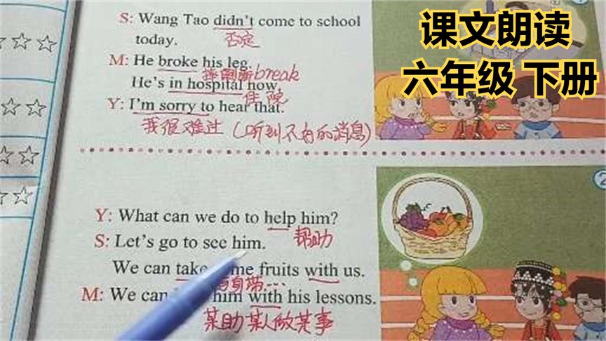 [图]闽教版 小学英语六年级 Unit2 PartA 课文朗读