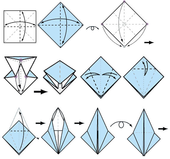 千纸鹤折法简单的方式图片