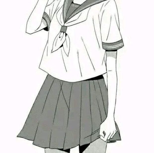 qq头像动漫女生下半身和背影