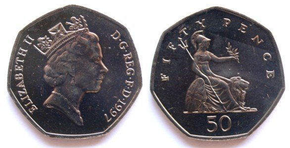 我有英国硬币标有50等于多少人民币