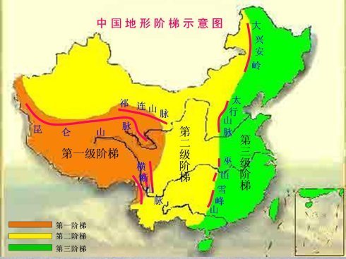 观察中国地形图,看看中国地形有什么特征