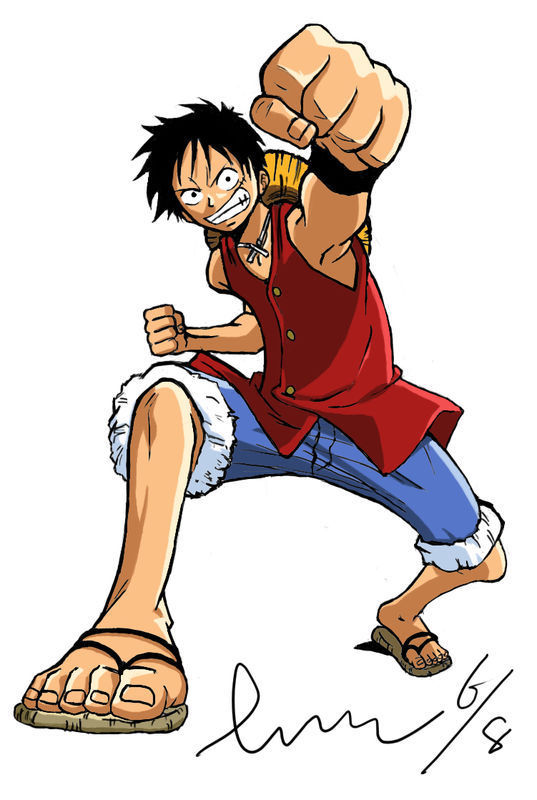 求张海贼王路飞的高清图片!从头到脚都看得见的!背景最好是白色的