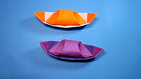 纸艺手工折纸小船, 简单又漂亮纸船的新折法