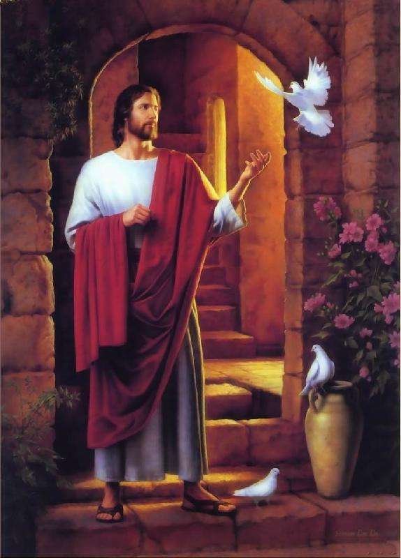 有没有基督教堂的耶稣和圣母玛利亚的大图像啊?