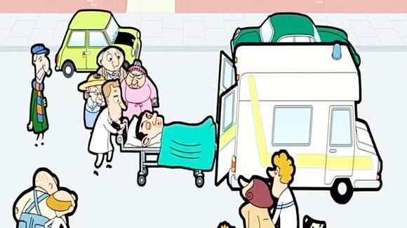 视频-憨豆先生动画版:憨豆装病,没想到差点进了急诊室