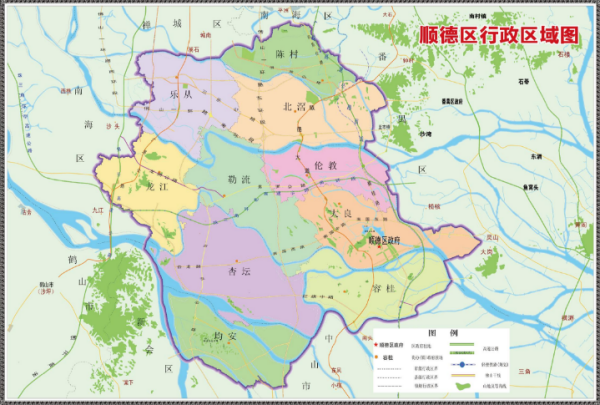 广东省地图顺德龙江图片