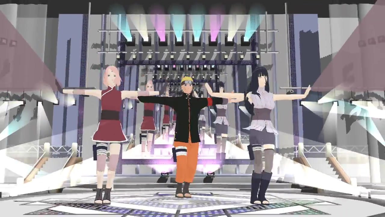 [图]【火影忍者MMD】 极乐净土 鸣人Naruto 雏田Hinata 小樱 Sakura