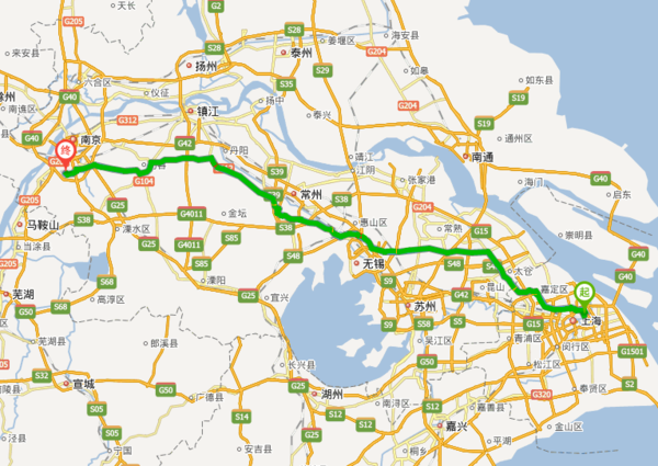 上海沿江高速路线图图片