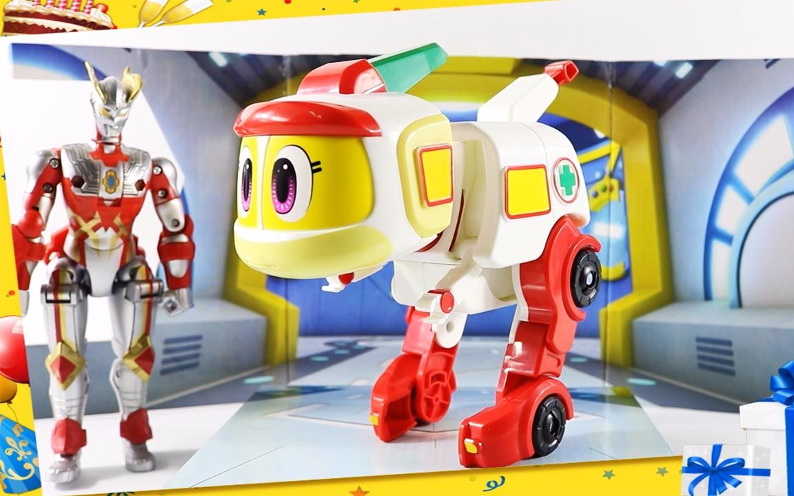 帮帮龙出动 发声变形版 佩利变身 救护车 恐龙探险队救援快车 鳕鱼