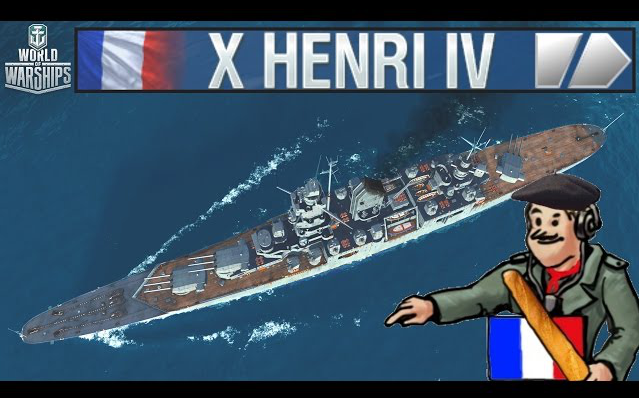 战舰世界 亨利四世 实战视频4   wows