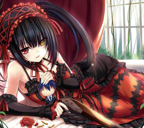 动漫狂三手上拿着士道布娃娃图片原图