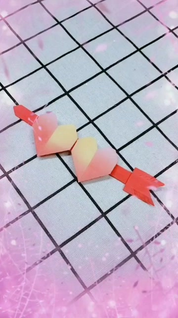 手工折纸,一箭穿心,心连心折纸手工制作