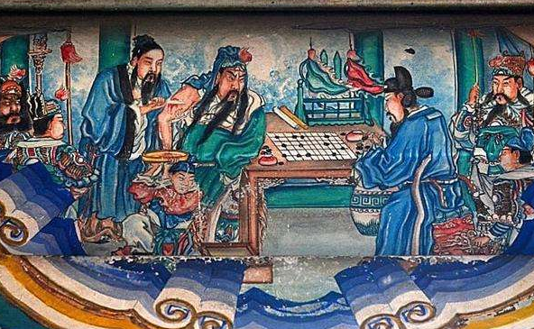 " 华佗进来的时候,关羽正在大营闲