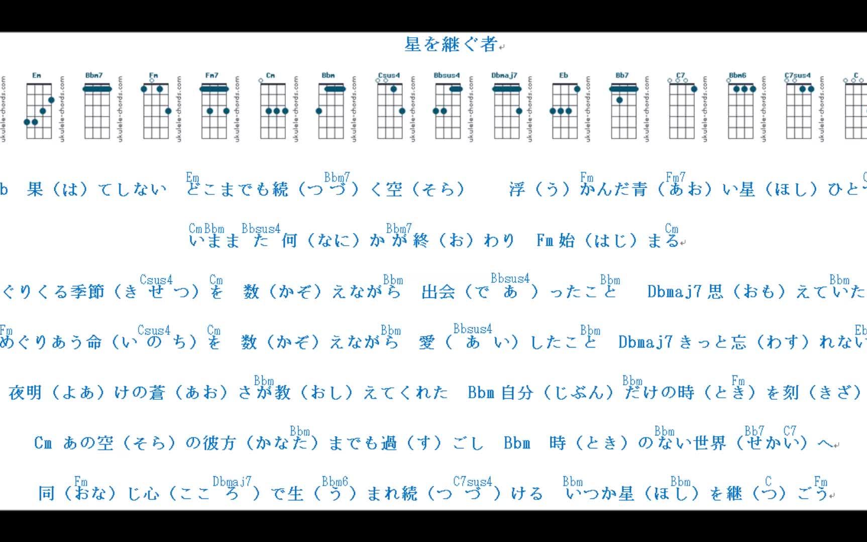 [图]【SharUkulele】星之继承者～星を継ぐもの