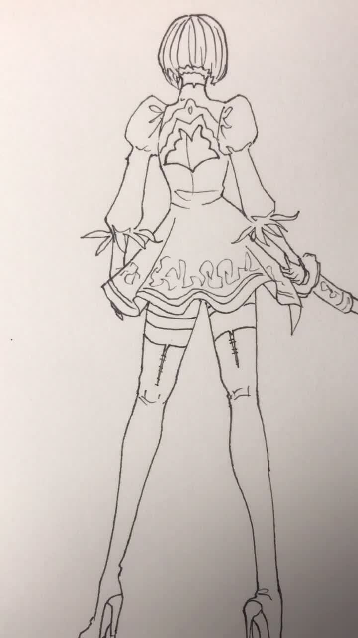 15天前时长:00:16最近有点忙给你们看下最近画的一张尼尔机械纪元的卡