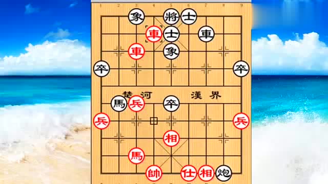 中国象棋:中局战术,献挂角马,一招制胜!