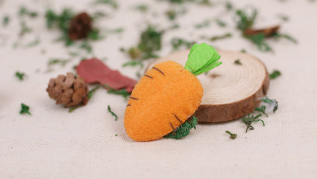 小兔子的 不织布胡萝卜 手工制作教程