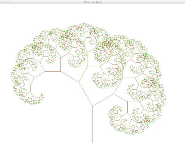 JVAV 用递归的方法画一棵树